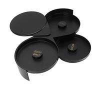 HUSHUI Rimmer en Verre de Bar à 3 Niveaux, Rimmers de Sel de Sucre de qualité Alimentaire Professionnelle avec Plateaux à Compartiments étiquetés pour les à Domicile, les Hôtels et