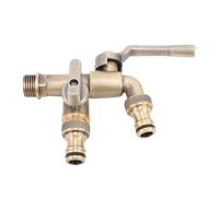 HUSHUI Robinet d'eau Extérieur, Robinet à Bille en Laiton à Double Interface avec Robinet Antigel pour la Maison, Balcon, Jardin, Buanderie, 1/2 Entrée 1/2 Sortie Rétro Bronze