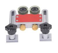 HUSHUI Rouleau de Inventory/Share à Double Roulement de Roue Réglable pour Guide D'alimentation de Scie à Table avec Roue en Caoutchouc et Poignée de Verrouillage en Alliage D'aluminium