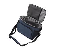 HUSHUI Sac à Déjeuner isolé 10L, Grande capacité, Poignée Portable étanche pour Camping Voyage Plage (Bleu marine)