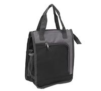 HUSHUI Sac D'épicerie Réutilisable isolé, Sac à Déjeuner en Tissu Oxford avec Compartiment Spacieux pour Le Travail Voyage Pique-Nique Bureau en Plein Air (Noire)