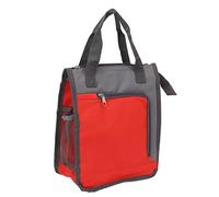 HUSHUI Sac D'épicerie Réutilisable isolé, Sac à Déjeuner en Tissu Oxford avec Compartiment Spacieux pour Le Travail Voyage Pique-Nique Bureau en Plein Air (Rouge)