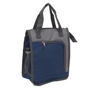 HUSHUI Sac D'épicerie Réutilisable isolé, Sac à Déjeuner en Tissu Oxford avec Compartiment Spacieux pour Le Travail Voyage Pique-Nique Bureau en Plein Air (Bleu foncé)