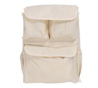 HUSHUI Sac D'organisateur Suspendu à Poussette Universelle, Rangement de Poussette de bébé en Tissu Oxford avec Porte-gobelet Plusieurs Poches, S'adapte à Toutes les Poussettes (Beige)