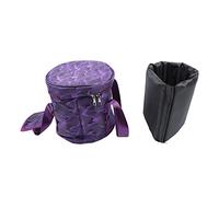 HUSHUI Sac pour Bol à Musique, Conception épaisse avec Double Fermeture éclair pour Un Transport et Une Protection Faciles avec 2 Poches Externes pour Musiciens (8 Pouces Camouflage Violet)