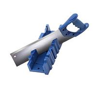 HUSHUI Scie à Onglets 45 ° avec Boîte de Rangement, Ensemble D'armoire de Scie à Onglets à Main Robuste et Stable pour Coupe D'angle