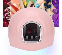 HUSHUI Sèche-vernis à Ongles UV LED USB Intelligent 54W, pour un Durcissement Rapide des Ongles, Machine de Séchage de Gel à Rose Durable, 18 Puces Lumineuses (Machine de photothérapie rose 54W A)