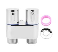 HUSHUI Soupape à Double Commande de 1 sur 2, G1 / 2 Male File Metal Angle Valve D'angle de Salle de Bain Balcon Bidet, Améliorer l'efficacité de L'utilisation de L'eau (Électropulaire)