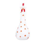 HUSHUI Statue de Poulet, Statues de Jardin en Résine Fabriquées à la Main avec Plumes et Becs Réalistes pour Décoration Artistique de Cour, Salon Extérieur, Cour (Blanche)