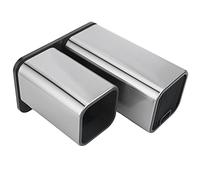 HUSHUI Support de Bloc de Couteaux avec Base Antidérapante et Trous de Drainage pour Comptoir de Cuisine Domestique, Conception Durable en Acier Inoxydable