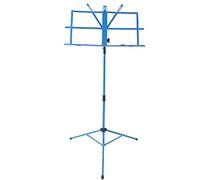 HUSHUI Support de Musique en Métal Portable, Support Réglable Facile à Assembler pour un Usage Domestique, Hauteur de 54 à 135cm avec Sac étanche (Bleue)