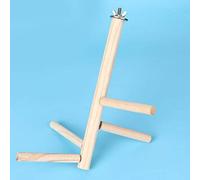 HUSHUI Support D'entraînement pour Perroquets, Support en Bois pour Oiseaux, pour Calopsittes et Perruches, Résistant aux Morsures, Paquet de 5, 10.2x9.3 Pouces