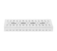 HUSHUI Support Latéral Bas à 4 Trous en Alliage D'aluminium à Canal en U pour Kits de Bricolage Robotique et équipes FTC 12 X 4,8 X 1,2 Cm 1 Pièce