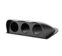 HUSHUI Support Universel de Dosette de Jauge Triple de Tableau de Bord, Support de Compteur à 3 Trous pour Tableau de Bord de Voiture, ABS Noir (Noir)