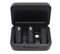 HUSHUI Système de Microphone Lavalier sans Fil avec Couverture de Vent, Revers à 2,4 GHz pour la Caméra, Le Téléphone, Le PC, L'enregistrement et la Fonction Dodge pour Vlog