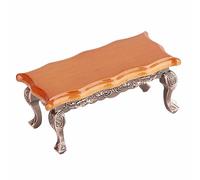 HUSHUI Table Basse Miniature pour Maison de Poupée 1:12, Joli Accessoire pour la Décoration de la Maison de Poupée, 1 unité (Longue Table américaine)