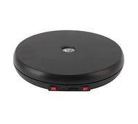 HUSHUI Table D'affichage Rotative électrique avec Lumière LED, Présentoir élégant à 360 ° pour Bijoux, Parfait pour les Expositions, les Fêtes, ABS 25 Cm (Noire)