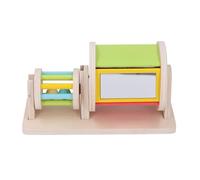 HUSHUI Tambour Roulant en Bois, Jouet éducatif Sensoriel de Cognition des Couleurs pour Enfants, Améliore la Coordination des Mains et la Perception Visuelle