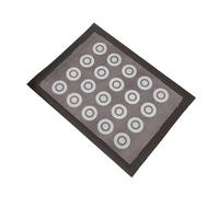 HUSHUI Tapis de Cuisson Creux Noir, Plaque de Cuisson Réutilisable en Fibre de Verre Antiadhésive pour une Cuisine Saine, 40x30cm (Ronde)