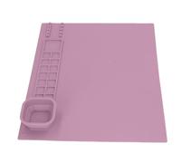 HUSHUI Tapis de Peinture en Silicone pour Enfants, Tapis d'art Créatif Durable pour Les Activités de Peinture DIY, Grande Taille 49 X 39 Cm, Matériau en Silicone Facile à Nettoyer (Rose)