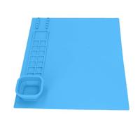 HUSHUI Tapis de Peinture en Silicone pour Enfants, Tapis d'art Créatif Durable pour Les Activités de Peinture DIY, Grande Taille 49 X 39 Cm, Matériau en Silicone Facile à Nettoyer (Bleue)