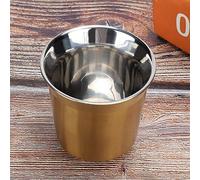 HUSHUI Tasse à café Isolée à Double Couche en Acier Inoxydable 304, pour la Maison et le café, Durable et Légère, Dorée (Titane)