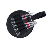 HUSHUI Tees de Golf 10 Pièces, Tees de Golf Incassables en Plastique de qualité Supérieure avec Support de Rangement, pour des Coups de Golf Cohérents et Un Positionnement Facile de la