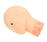 HUSHUI Tête de Formation au Maquillage, Mannequin Chauve élégant, Matériau PVC, Idéal pour Affichage de Perruque de Chapeau, 1 unité (Pas de maquillage)