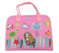 HUSHUI Toddler Sensory Board, Portable Soft Felt Toy avec des Lettres Nombres Couleurs Façonne Les Animaux, pour Une motricité Fine Coordination des Yeux à la Main (Rose)