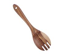 HUSHUI Vaisselle en Bois de Teck, Ustensiles de Salle à Manger Sains pour Servir la Salade, Ensemble Cuillère et Fourchette en Bois Naturel 26x6,5 Cm (Fourchette à salade 26 * 6,5)