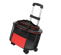 HUSHUI Valise à roulettes Portable pour Animaux de Compagnie avec Roues, Conception Respirante, Transport Confortable pour Les Voyages et Les Activités de Plein Air, Matériaux en Bois et ABS (Rouge)