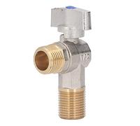 HUSHUI Vanne D'arrêt D'angle D'eau Froide et Chaude, Filetage G1/2, Vanne Triangulaire en Laiton pour Cuisine et Salle de Bain 1/2 Pouces (Bleu)