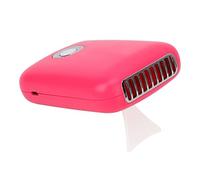 HUSHUI Ventilateur de Sèche-Cils, Mini Sèche-cheveux Portable Rechargeable par USB à 3 Vitesses à Faible Bruit avec Support en T Pliable, pour le Séchage de la Colle D'extension de Cils (Rose Rouge)