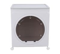 HUSHUI Vêtements de Rangement de Vêtements Bac de Grande capacité Pliable à Vêtements Empilables Bin Organisateur avec Roues de Porte de Couvercle pour Livres de Collations de