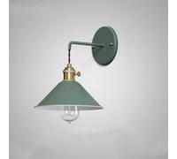 HUSILKY Vintage Macaron Applique E26 Edison Golden Base Applique avec Abat - Jour en métal dépoli Applique pour Salle de Bain Couloir Salle d'eau Cuisine Miroir