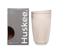 HUSKEE HuskeeCup Tasse à café et thé avec couvercle Couleur naturelle 355 ml