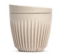 HUSKEE Tasses à café avec couvercles - Tasse à café réutilisable avec ailettes uniques pour expresso, cappuccino, américain, moka - Tasses à latte isothermes et portables fabriquées avec des coques de