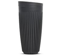 HUSKEE Tasses à café avec couvercles - Tasse à café réutilisable avec ailettes uniques pour expresso, cappuccino, américain, moka - Tasses à latte isothermes et portables fabriquées avec des coques de