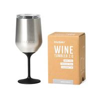 Huski Gobelet à Vin 2.0 | NOUVEAU | Design Primé avec Pied Détachable | Verre à Vin en Acier Inoxydable Premium avec Couvercle | Tasse Isotherme Triple Paroi | Capacité de 355 ml (Inoxydable)
