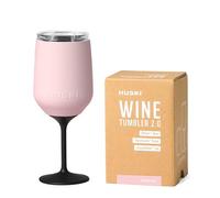 Huski Gobelet à vin 2.0 | NOUVEAU | Verre à vin en acier inoxydable de qualité supérieure avec couvercle | Tige détachable | Triple isolation | Capacité de 355 ml (Rose Poudré)