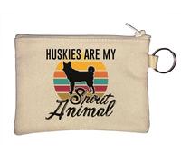 Huskies are My Spirit Porte-clés avec motif chien Beige, beige, Taille unique
