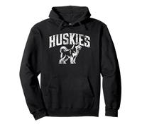 Huskies Mascot 3 pour Joueurs et Fans Imprimé Vieilli Sweat à Capuche