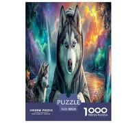 Husky 1000 Pièces Animaux Puzzle Défi Jouet Jeu Coloré Puzzles Décorationd’intérieur pour Adulte Art Mural Cadeau 38x26cm/1000pcs