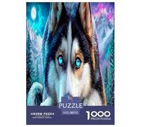 Husky 1000 Pièces Animaux Puzzle Défi Jouet Jeu Familial Décoration D'intérieur Et Enfants À Partir De 14+ Ans Art Mural Cadeau 52x38cm/1000pcs