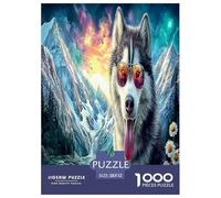 Husky 1000 Pièces Animaux Puzzle Défi Jouet Jeu Familial Puzzles Décorationd’intérieur Adultes Art Mural Cadeau 52x38cm/1000pcs