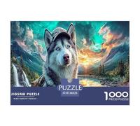 Husky 1000 Pièces Animaux Puzzle Défi Jouet Jeu Familial Puzzles Décorationd’intérieur Adultes Et Enfants À Partir Art Mural Cadeau 38x26cm/1000pcs
