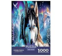 Husky 1000 Pièces Animaux Puzzle Défi Jouet Jeu Familial Puzzles Décorationd’intérieur pour Adulte Art Mural Cadeau 70x50cm/1000pcs