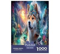Husky 1000 Pièces Animaux Puzzle Défi Jouet Jeu Familial Unique Home Decor Et Enfants À Partir De 14+ Ans Art Mural Cadeau 70x50cm/1000pcs