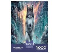 Husky 1000 Pièces Animaux Puzzles De Défi Jouet Jeu Éducatif Puzzles Décorationd’intérieur Adultes Art Mural Cadeau 52x38cm/1000pcs