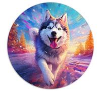 Husky - Animaux Dessin animé 1000 Pièces Animation Puzzle pour Adulte Jeu Éduchatif Défi Jeu Cadeau Unique Adultes Enfants 1000pcs (67.5x67.5cm)